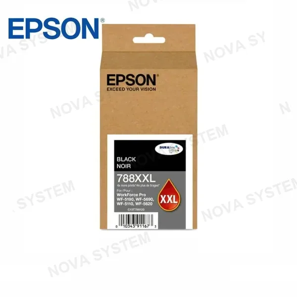 EPSON EPSON T788XXL120-AL - Cartucho de Tinta Epson T788XXL DuraBrite Pro Negro para WorkForce Pro WF-5690-5190.