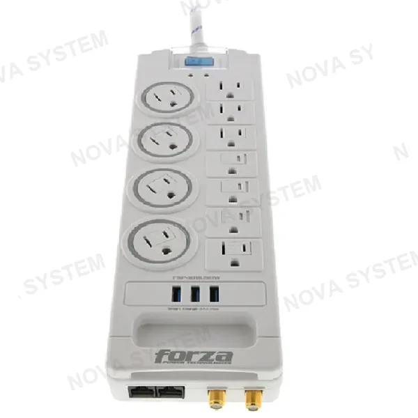 FORZA FORZA FSP-1011USBW Protector de Voltaje 1800J 1750W 11 tomas