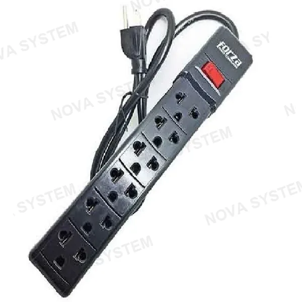 FORZA FORZA PS-001B Supresor de Picos 2200W 6 tomas Negro