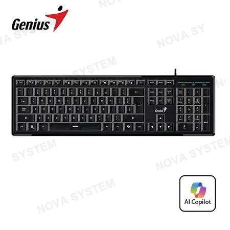 GENIUS GENIUS SLIMSTAR 820 Teclado retroiluminado AI copilot USB SP negro 31310055401
