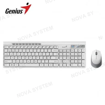 GENIUS GENIUS SLIMSTAR 8230 Kit Teclado + Mouse inalámbrico BT, multimedida SP blanco 31340015401