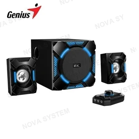 GENIUS GENIUS SW-G2.1 Parlante GAMING SUBWOOFER 36w 3.5mm mic auxiliar azul con negro 31730044400
