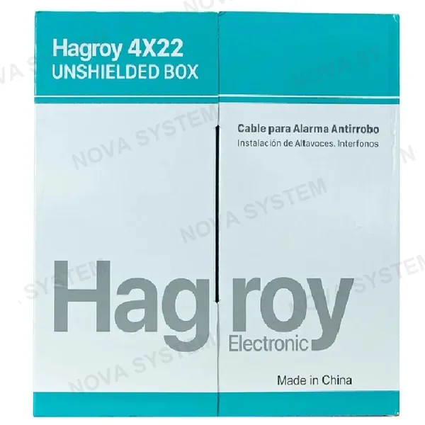 HAGROY HAGROY HG-4X22UN300 Cable de Alarma 4x22 Blanco 305m
