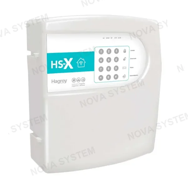 HAGROY HAGROY HG-AR-HSX Panel de Alarma 8 Zonas Cableadas y 24 Zonas Inalámbricas APP iHagroy