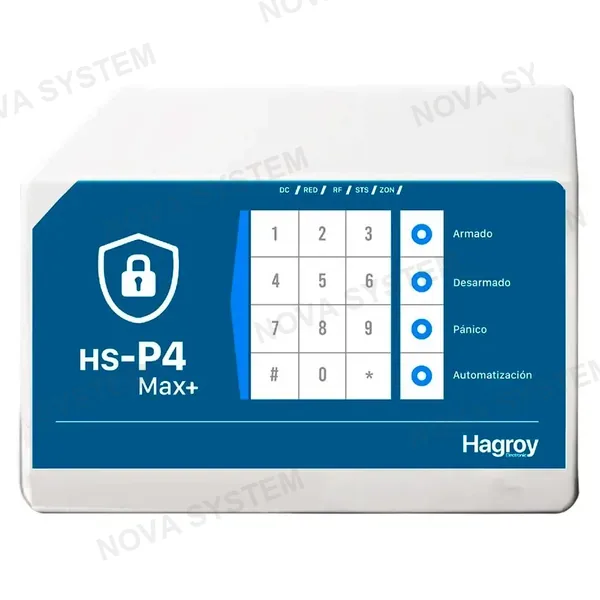 HAGROY HAGROY HG-HS-P4-MAX Panel de Alarma 4 Zonas Cableadas e Inalámbricas APP iHagroy