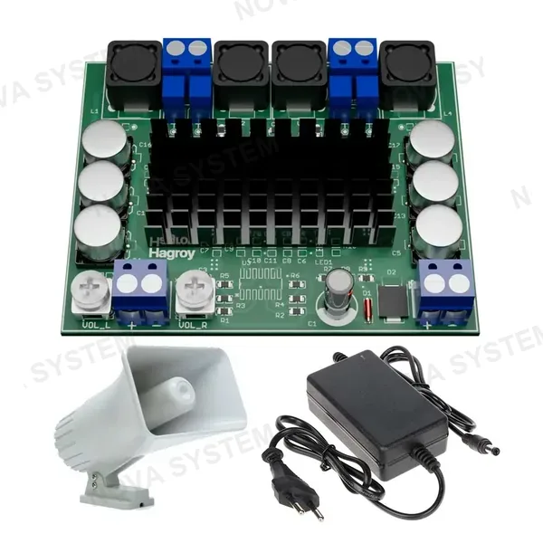HAGROY HAGROY HG-KIT-AUDIOVOX-ST Kit Amplificador Incluye: Tarjeta Audivox-ST, Sirena, Fuente