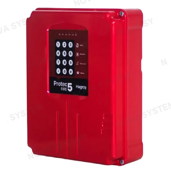 HAGROY HAGROY HG-PTFIRE5 2.0 PROTEC FIRE 5 Panel de Alarma Contra Incendio Convencional 5 Zonas 12V 4 Hilos