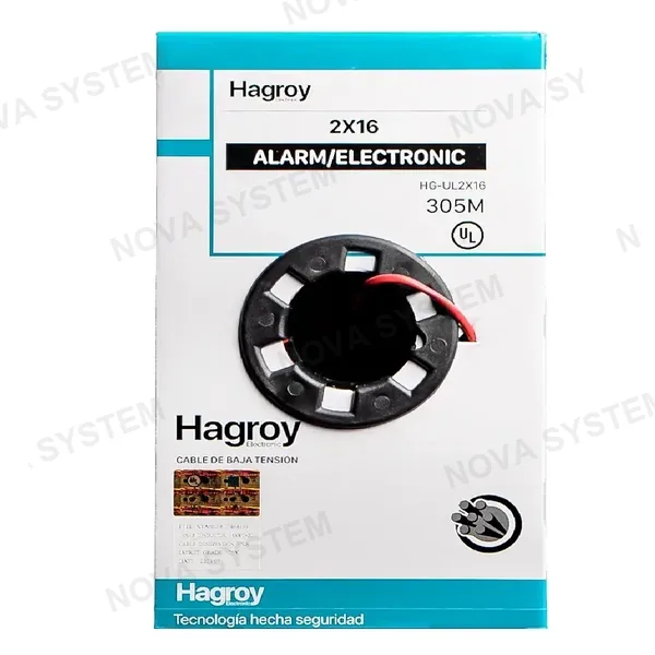 HAGROY HAGROY HG-UL2X16 Cable Sólido para Incendio FPLR 2x16 305m