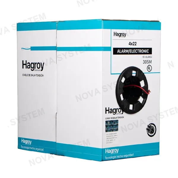 HAGROY HAGROY HG-UL2X18 Cable Sólido para Incendio FPLR 2x18 305m