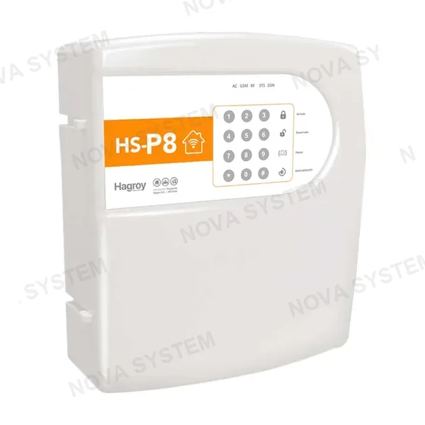 HAGROY HAGROY HS-P8 Panel de Alarma 8 Zonas Cableadas y 24 Zonas Inalámbricas APP iHagroy