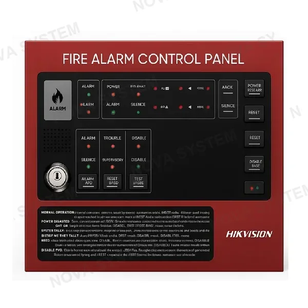 HIKVISION HIKVISION HF-C104 Panel de Alarma Contra Incendio 4 Zonas Convencional 24V 2 Hilos Inc Baterías