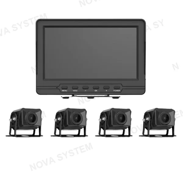 HIKVISION HIKVISION AE-VD2501A-A Kit Cámaras de Seguridad Vehicular 2MP: Monitor 7" + 4 Cámaras + Cable