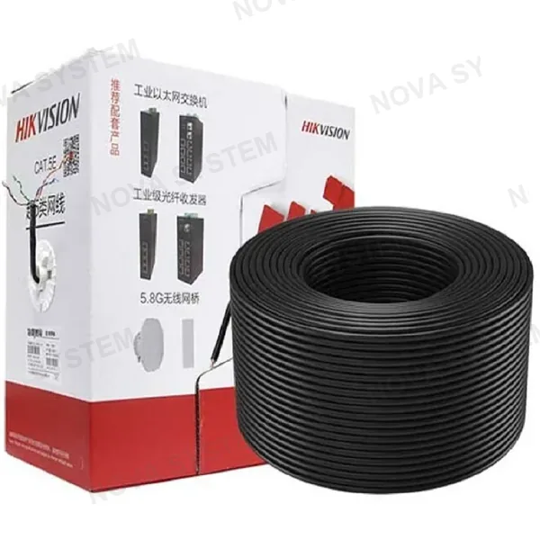 HIKVISION HIKVISION DS-1LN5EO-UU/E Cable de Red UTP Cat5E Exterior Negro 305m
