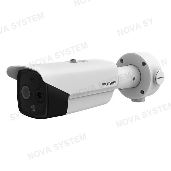 HIKVISION HIKVISION DS-2TD2617-6/QA Cámara de seguridad IP térmico y óptico 4MP tubo sirena y luz de alerta IR40