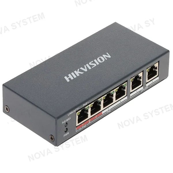 HIKVISION HIKVISION DS-3E1106HP-EI Switch PoE 4 Puertos +2Uplink 10/100Mbps
