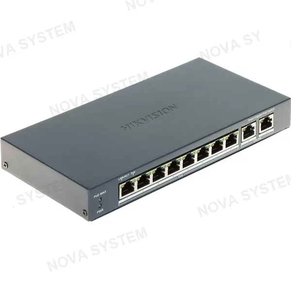 HIKVISION HIKVISION DS-3E1510P-EI Switch Smart Administrable PoE 8 Puertos Gigabit +2UpLink Watchdog 110W