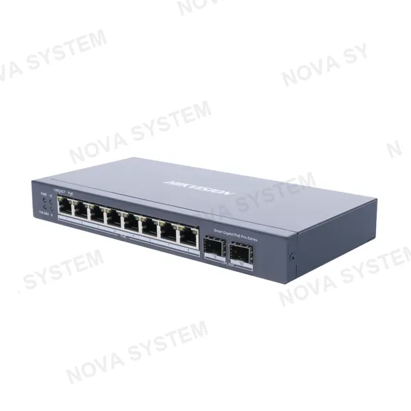 HIKVISION HIKVISION DS-3E1510P-SI Switch Smart PoE 8 Puertos Gigabit + 2SFP 110W