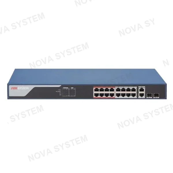 HIKVISION HIKVISION DS-3E1518P-SI Switch Smart Administrable 16 Puertos PoE Gigabit + 2SFP 225W