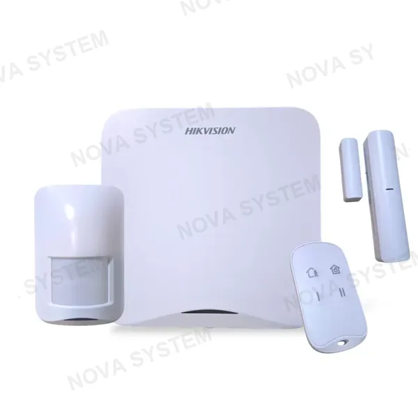 HIKVISION HIKVISION DS-PA201PS-KIT-16WB/A-LA AX HOME Kit de Alarma 4G 16Zonas: Panel, PIR, Magnético y Llavero