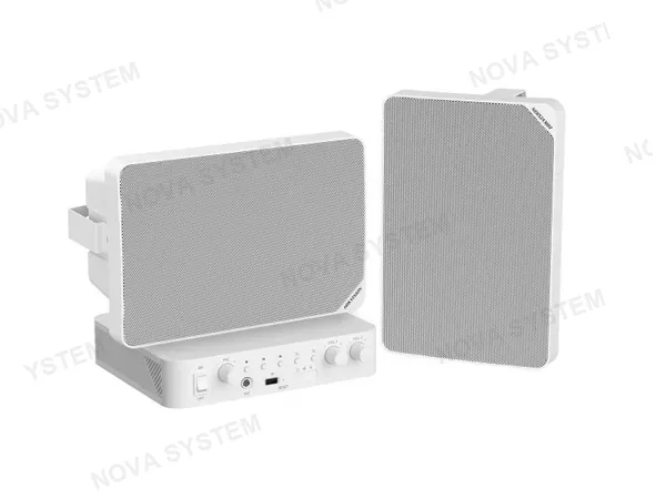 HIKVISION HIKVISION DS-QAE0KA60120-2 Kit de Amplificador de Audio + 2 Altavoces de Caja