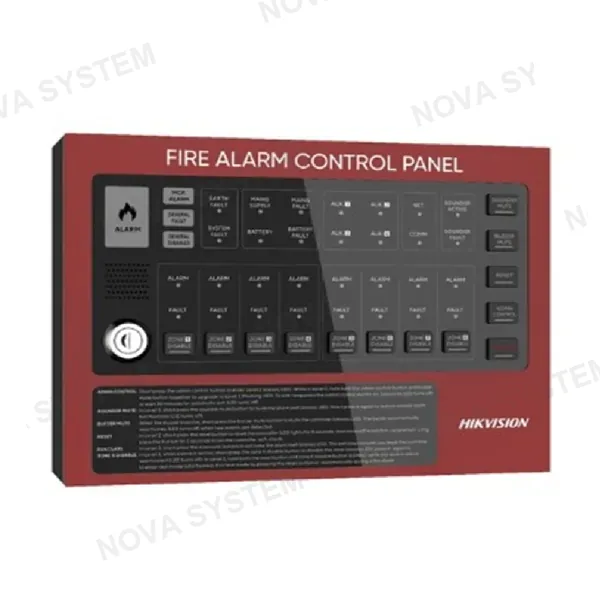 HIKVISION HIKVISION HF-C108 Panel de Alarma Contra Incendio 8 Zonas Convencional 24V 2 Hilos Inc Baterías