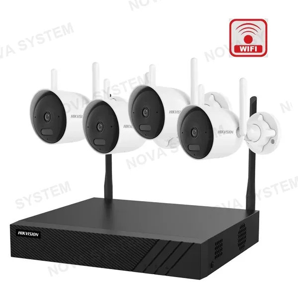 HIKVISION HIKVISION NK844WBH EASYLINK Kit WiFi NVR 8ch + 4 Cámaras Dual