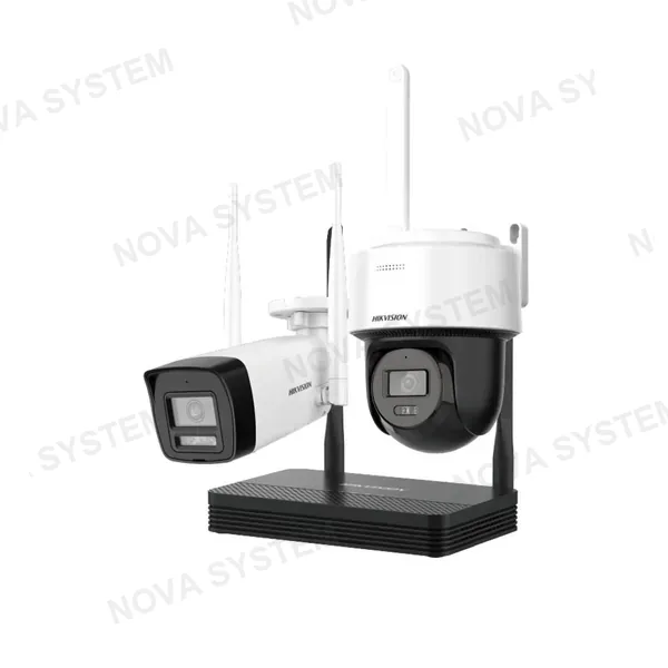 HIKVISION HIKVISION NKS422W03H KIT NVR INALÁMBRICO 2MP CÁMARA BULLET + PT DOME 2MP SMART