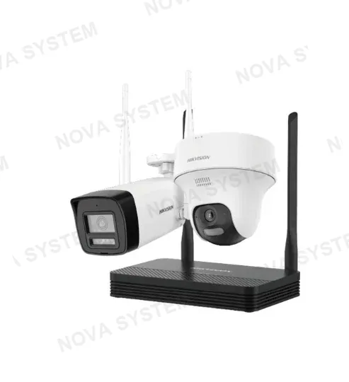 HIKVISION HIKVISION NKS424WBPH Kit Cámara de Seguridad WiFi 4MP: NVR con 2 Cámaras