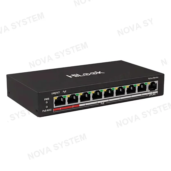 HILOOK HILOOK NS-0109P-60 Switch PoE 8 Puertos 100Mbps 60W 250m