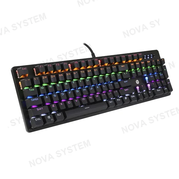 HP HP GK100 Teclado mecánico, retroiluminado con 105 botones