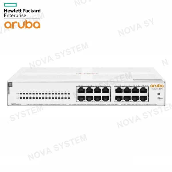 HPE ARUBA HPE ARUBA 1430 Switch Instant On 16 puertos Giga POE 124w clase 4 R8R48A