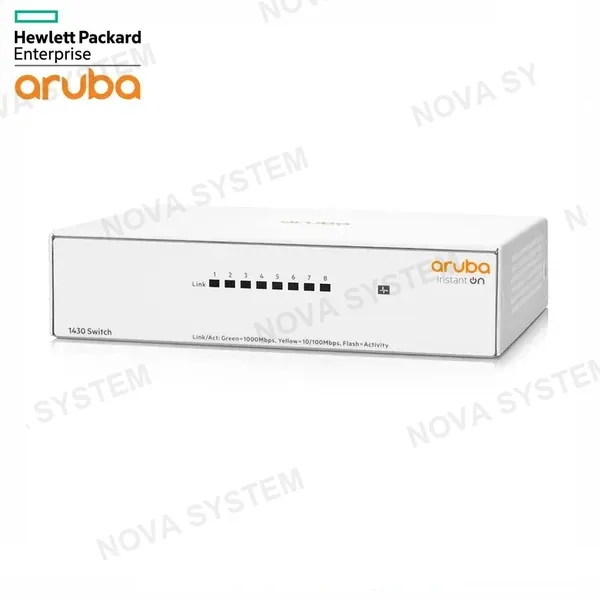 HPE ARUBA HPE ARUBA 1430 Switch Instant On 8 puertos giga no administrable capa 2 R8R45A
