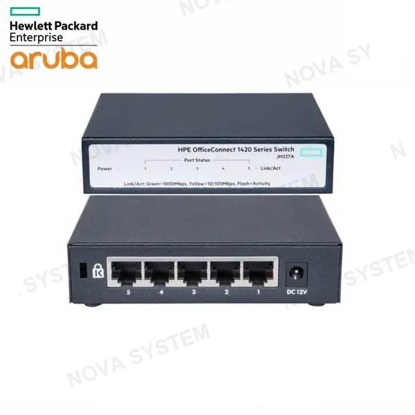 HPE ARUBA HPE ARUBA JH327A - SWITCH GIGABIT ETHERNET HPE OFFICECONNECT 1420, 5 RJ-45 GBE 10/100/1000 MBPS, 3 W.