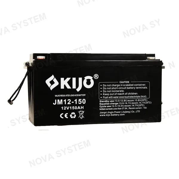 KIJO KIJO JM12-150AH Bateria 12V-150AH AGM de Ciclo Profundo para UPS y Paneles Solares 48.3x17x24.1cm