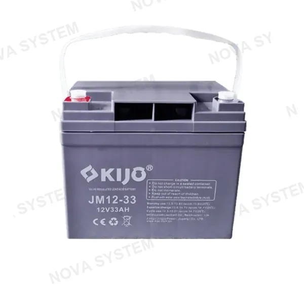 KIJO KIJO JM12-33AH Bateria 12V -33AH AGM de Ciclo Profundo para UPS y Paneles Solares 19.5x13x16.7cm