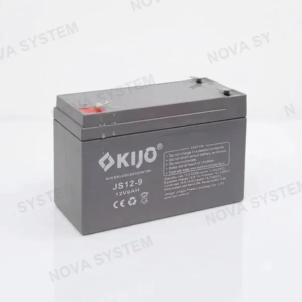 KIJO KIJO JS12-9AH Bateria 12V-9AH Seca AGM para UPS y Paneles Solares 15.1x6.5x9.4cm