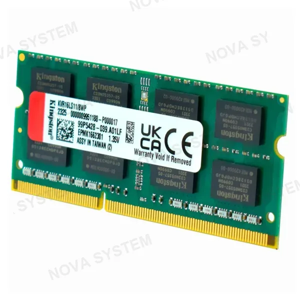 KINGSTON KINGSTON KVR16LS11/8WP Memoria RAM 8GB DDR3L 1600MHz