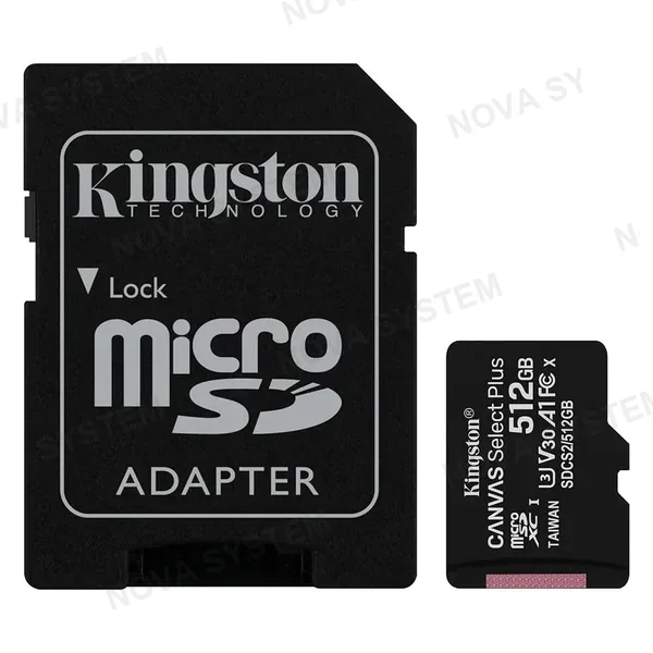 KINGSTON KINGSTON SDCS2/512GB Memoria microSD 512GB Canvas Select C10 con adaptador SD