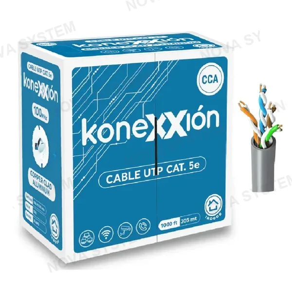 KONEXXION KONEXXION 7011013101 Cable de Red UTP Cat5E Cobre 25AWG Gris Interior 305m
