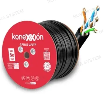 KONEXXION KONEXXION 7012020001 Cable UTP Cat5E CCA 24AWG PE Exterior Negro 305m