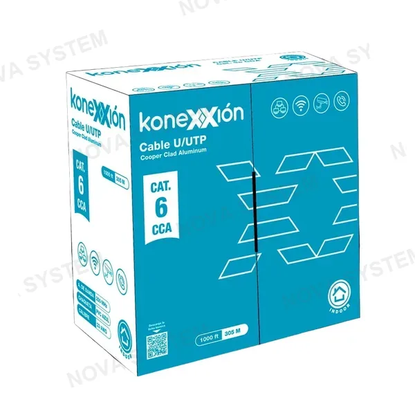 KONEXXION KONEXXION 7012210002 Cable de Red UTP Cat6 CCA 23AWG Azul 305m