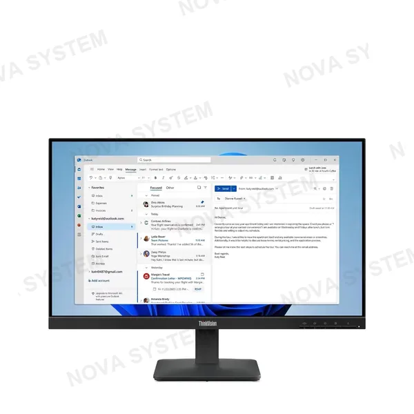 LENOVO LENOVO ThinkVision S24-4e Monitor Plano 23.8" Resolución 1920x1080 WLED 64B5KAR1LA