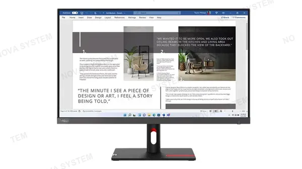 LENOVO LENOVO ThinkVision S27I-30 Monitor 27" FHD IPS 1920 x 1080 WLED 82 DPI 63DFKAR4LA