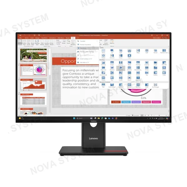 LENOVO LENOVO ThinkVision T27-40 Monitor Plano 27" FHD IPS 1920x1080 WLED 82 DPI 64A5MAR6LA