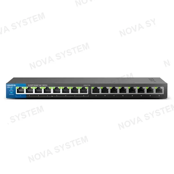 LINKSYS LINKSYS LGS116P Switch de 8 puertos Desktop Gigabit PoE+ con alimentación a través de Ethernet