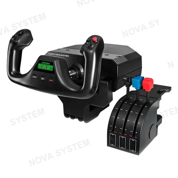 LOGITECH LOGITECH FLIGHT YOKE SYSTEM Palanca de mandos de simulación de vuelo profesional, 945-000023
