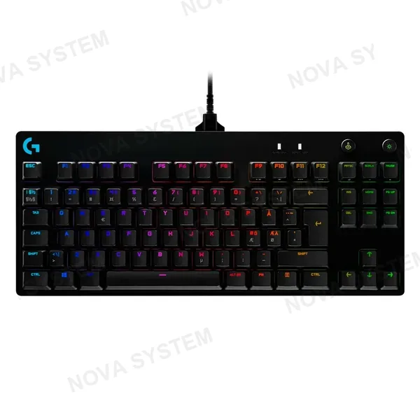 LOGITECH LOGITECH G PRO Teclado mecánico, iluminación RGB LIGHTSYNC, Switch azul, Negro, 920-009388