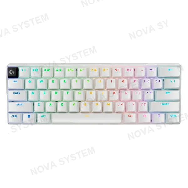 LOGITECH LOGITECH G PRO X 60 Teclado mecánico inalámbrico gaming LIGHTSPEED 60%, Blanco, 920-011921