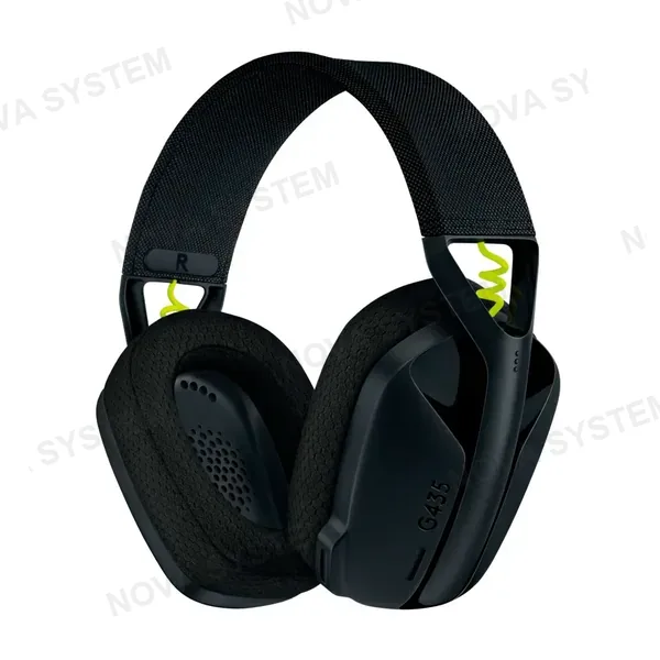 LOGITECH LOGITECH G435 Audífonos inalámbricos gamer con micrófono LIGHTSPEED, Negro y Amarillo, 981-001049