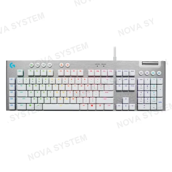 LOGITECH LOGITECH G915 Teclado mecánico inalámbrico RGB, Bluetooth, LIGHTSPEED, Blanco, 920-011354